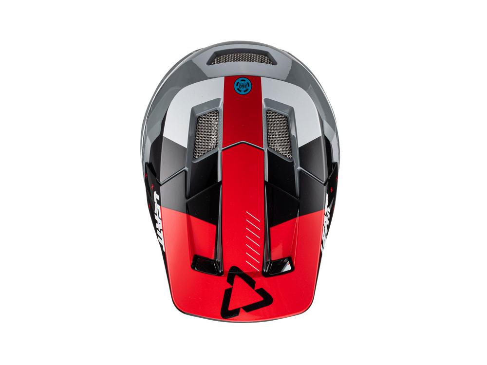 Leatt Helmet MTB Gravity 2.0 Vollgesichtshelm XXL Titanium - Kopf- und Gehirnschutz mit 360°-Turbinen-Technologie