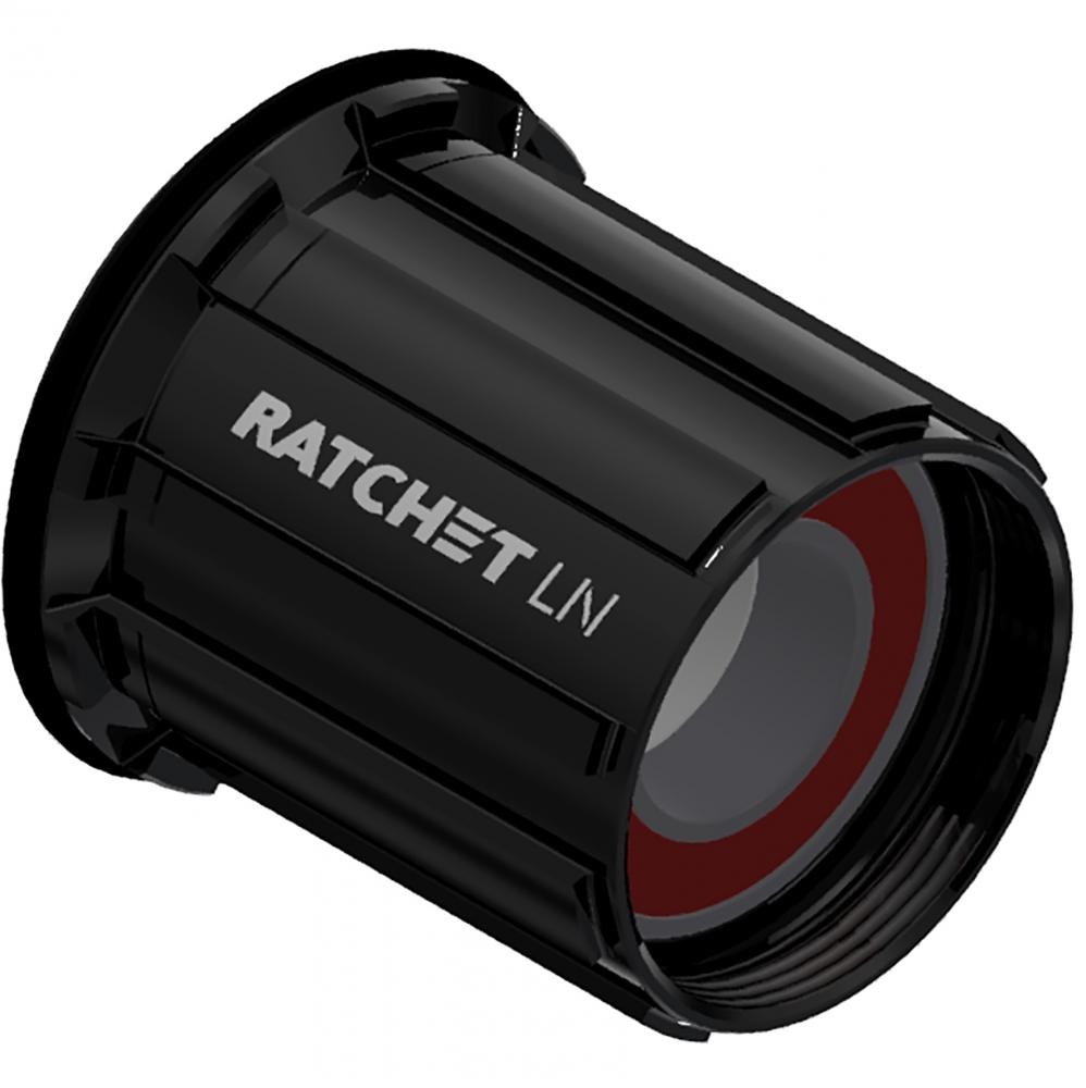DT Swiss Ratchet LN Road Freilauf Aluminium schwarz 12x142mm für optimierten Fahrradantrieb.