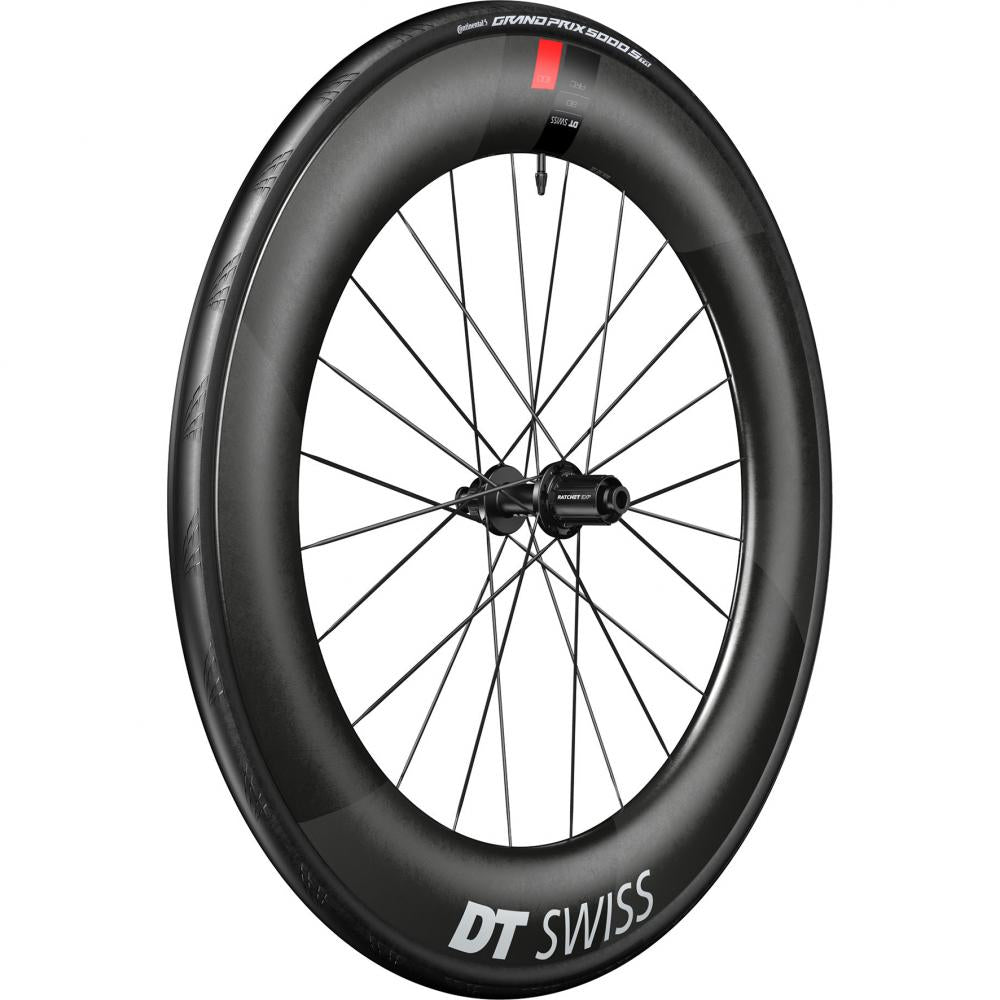 DT Swiss Laufrad ARC 1100 Dicut Disc 622 x 80 mm Schwarz - Aero High-Performance Vorderrad