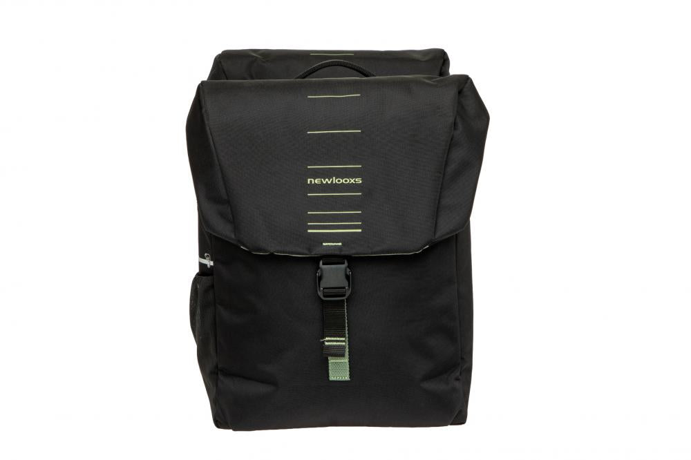 New Looxs Doppelpacktasche Vigo Double RT 2 2×18 l Black Green - geräumige Snapit 2.0 Gepäckträgertasche