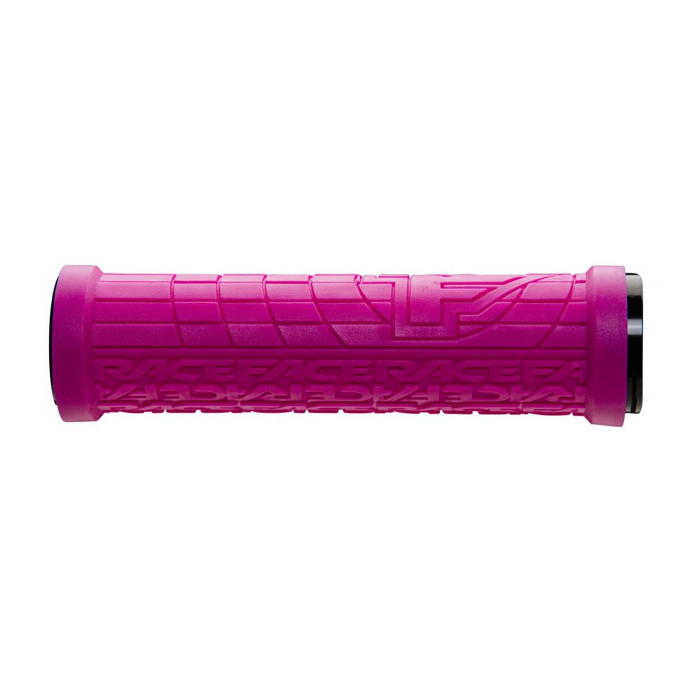 Race Face Grippler Lock-On Fahrradgriff 30mm in Magenta Lila für sicheren Halt und Kontrolle.