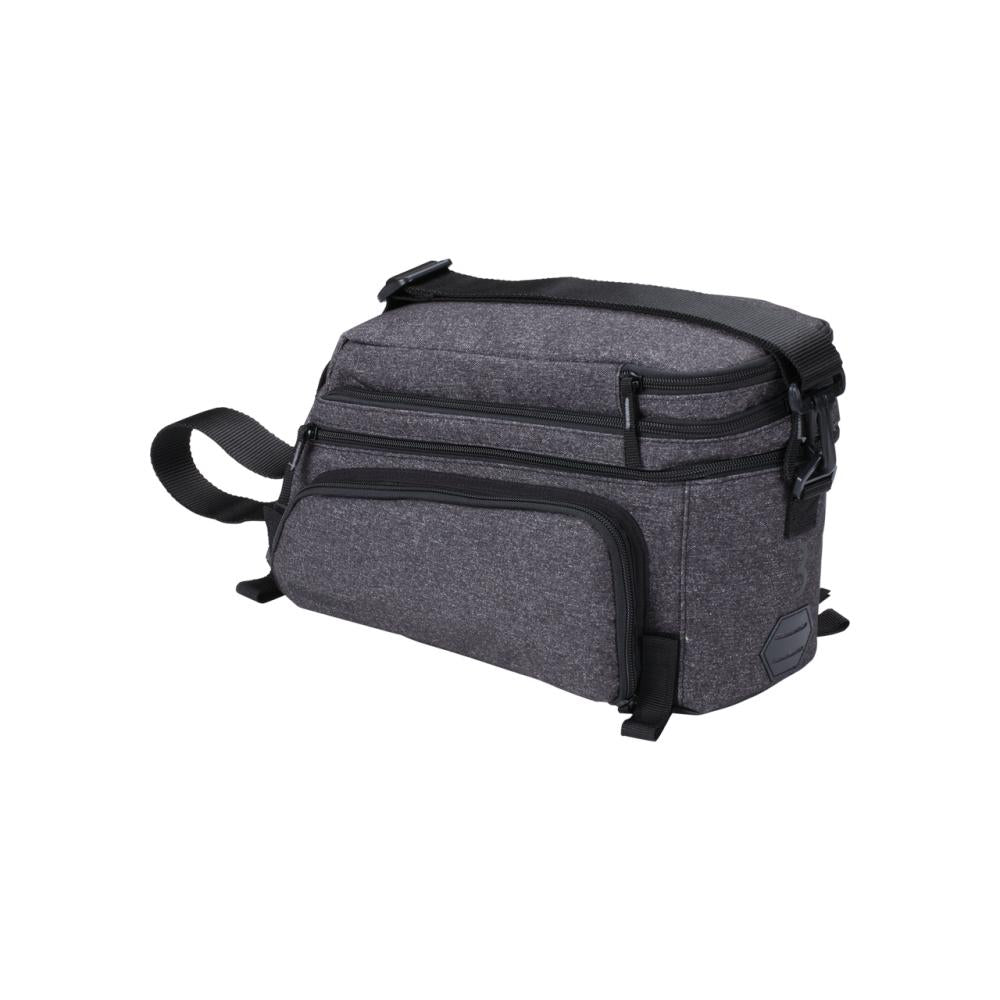 BBB Cycling Gepäckträgertasche CarrierPack Grau Mischung 6,5+5 L - flexible Stauraumerweiterung