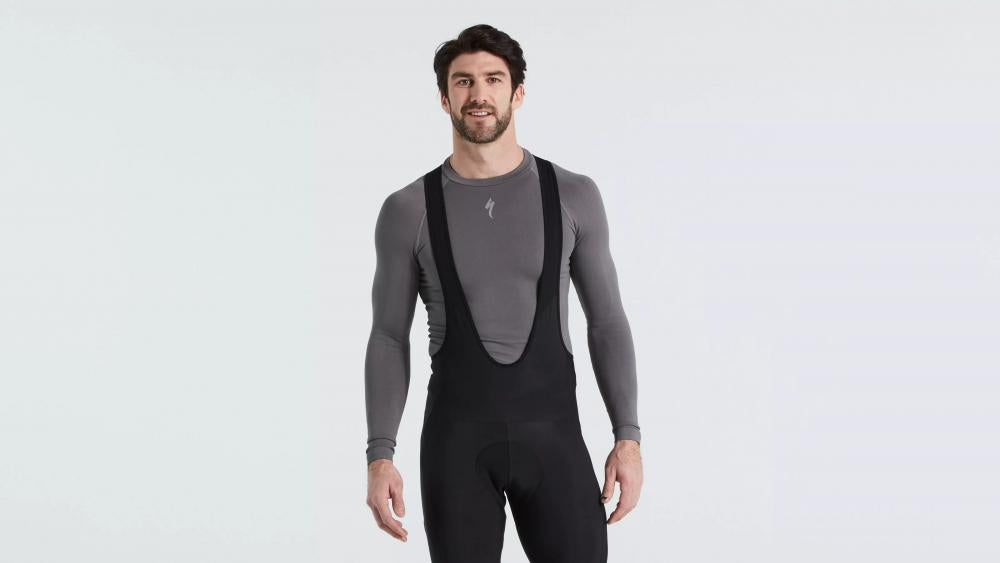 SEAMLESS BASELAYER LS MEN GRY S/M - Nahtlose Funktionsunterwäsche Herren Langarm Grau - Bekleidung