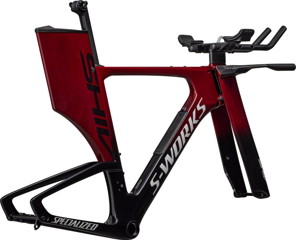Specialized S-Works Shiv Frameset Limited Edition - Maroon/Tar Black/Metallic White Silver Größe S - Rahmenset