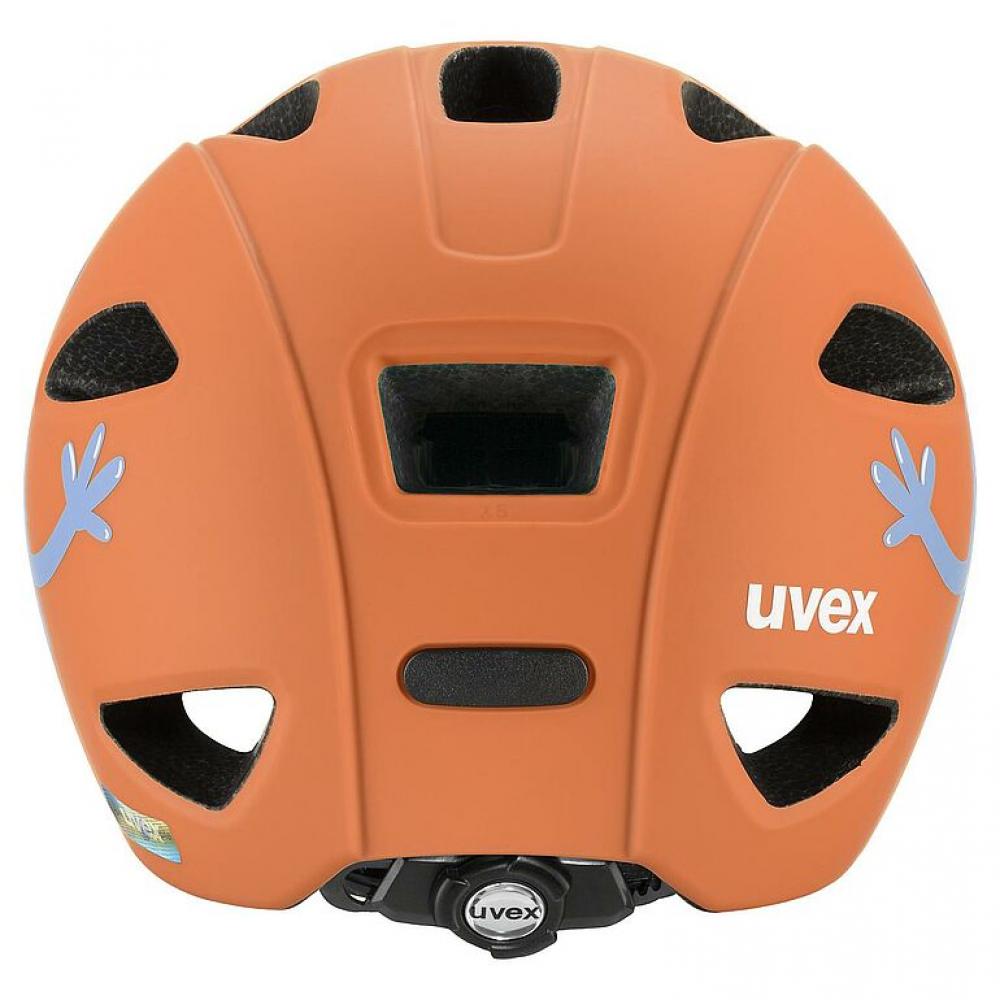 uvex OYO Style Kinderhelm in Monster Papaya Matt (45-50 cm), mit xTRA Shield und KID PROtect optimalen Schutz für Stirn und Hinterkopf