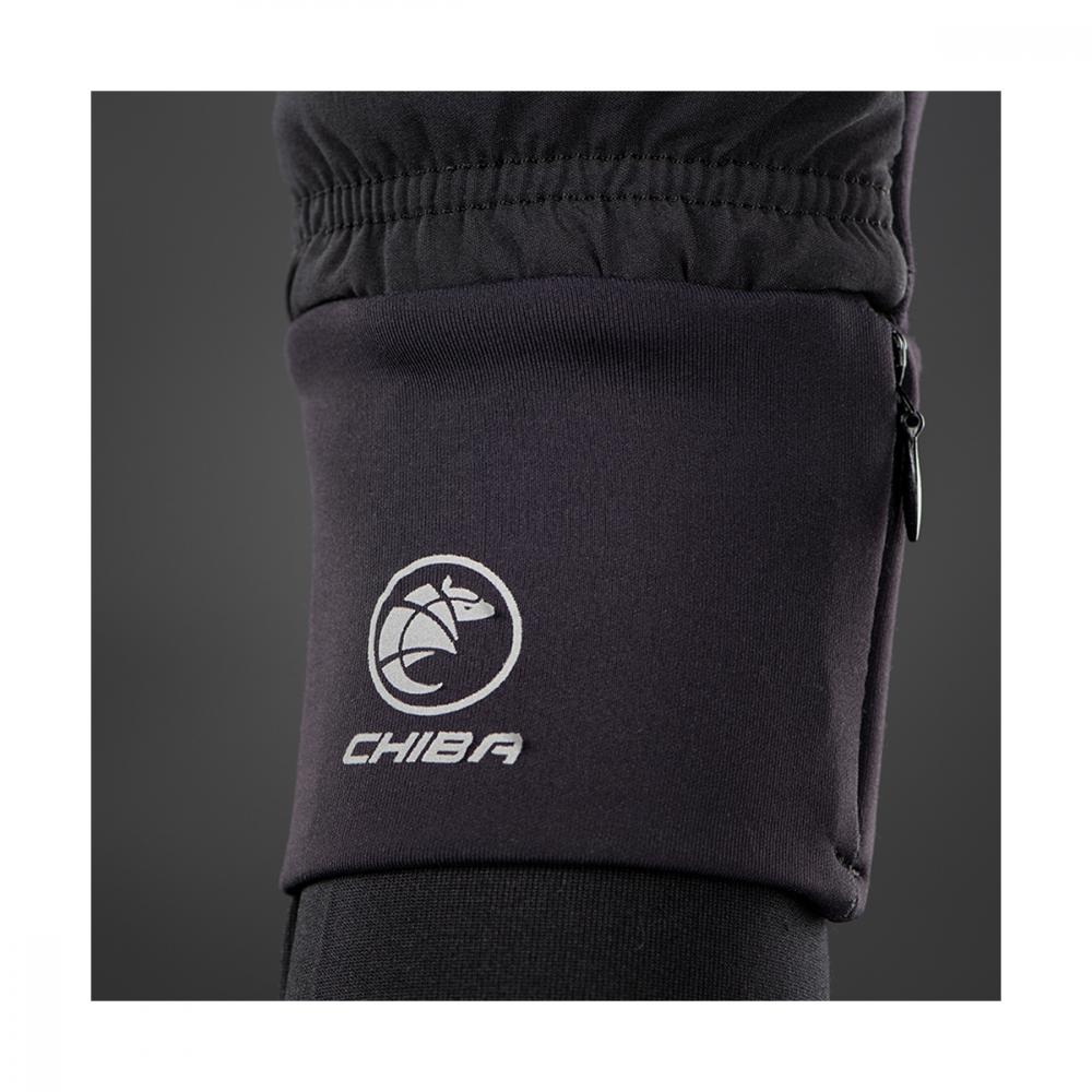 CHIBA Overflap - Winter-Fahrradhandschuhe, schwarz, Größe M, warm & windabweisend