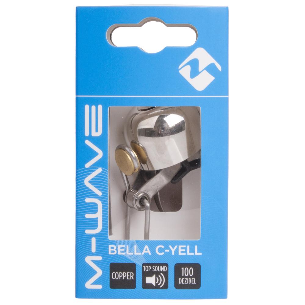 Messingschlager BELLA C-YELL Mini-Fahrradglocke Ø 30 mm Schwarz - Laute Klingel