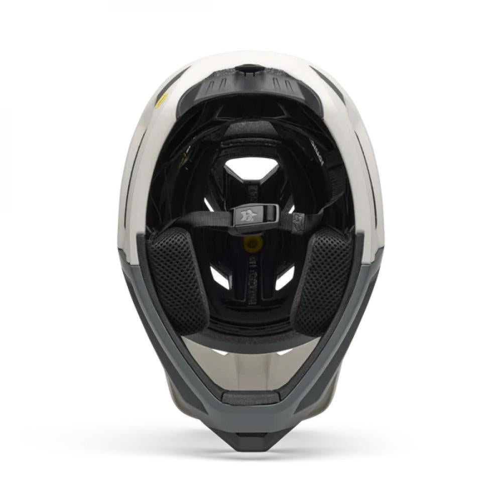 Fox Proframe RS Sol Full-Face MTB-Helm Vintage White Gr.L (59-63cm) - MIPS Integra Split, BOA, Fidlock, GoPro-Mount