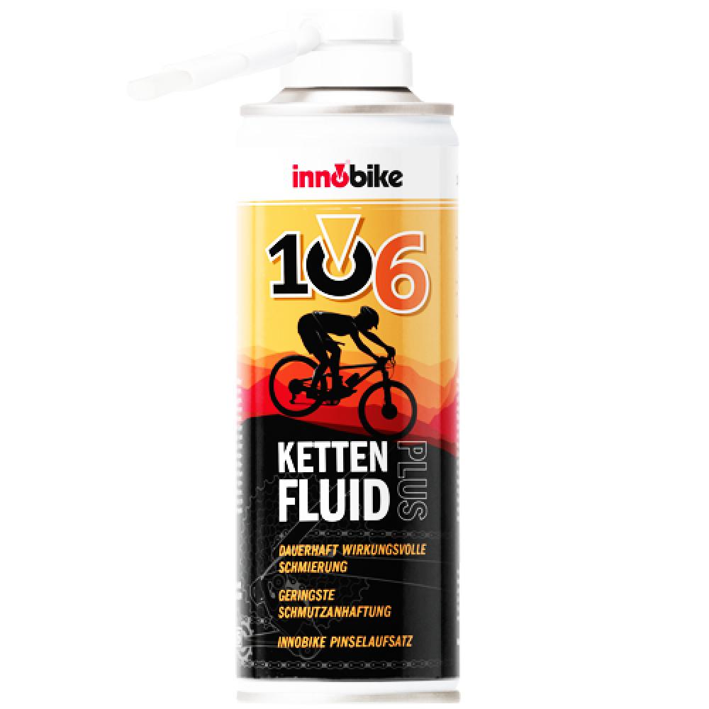 Innobike Pflege- und Schutzspray 106 Ketten-Fluid Plus Sprühdose 300ml mit Pinselaufsatz - Kettenfluid