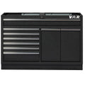 VAR Doppelt breiter Unterschrank MO-52612 Black 1250x400 mm Black - modularer Stauraum für die Werkstatt