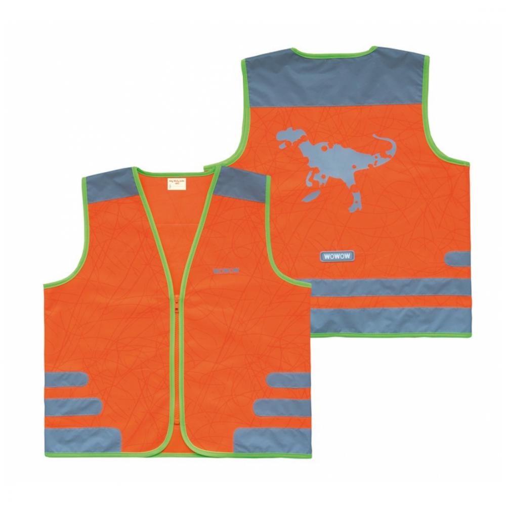 Wowow Sicherheitsweste Nutty Jacket für Kinder orange m Refl Streifen
