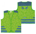 Wowow Sicherheitsweste Nutty Jacket für Kinder grün mit Refl Streifen Größe S