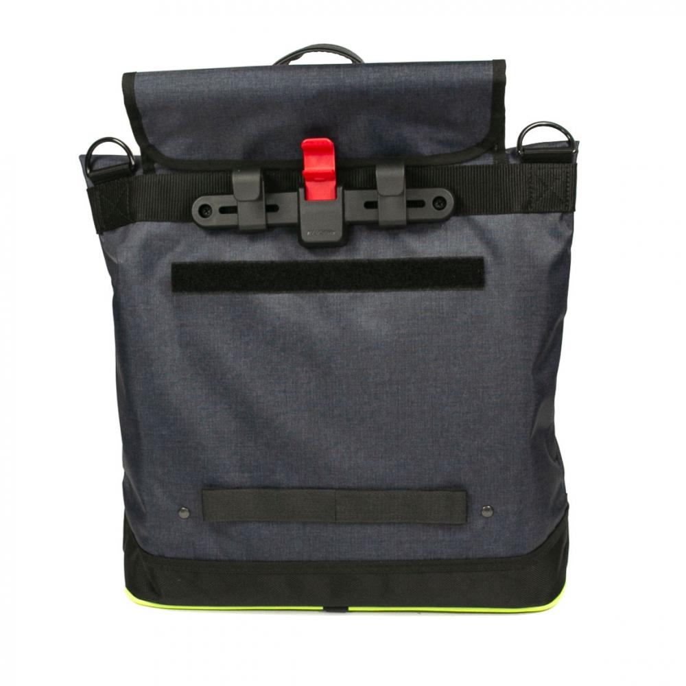 Haberland Shoppertasche eMotion - anthrazit/grün - praktische Fahrrad-Shopper-Tasche