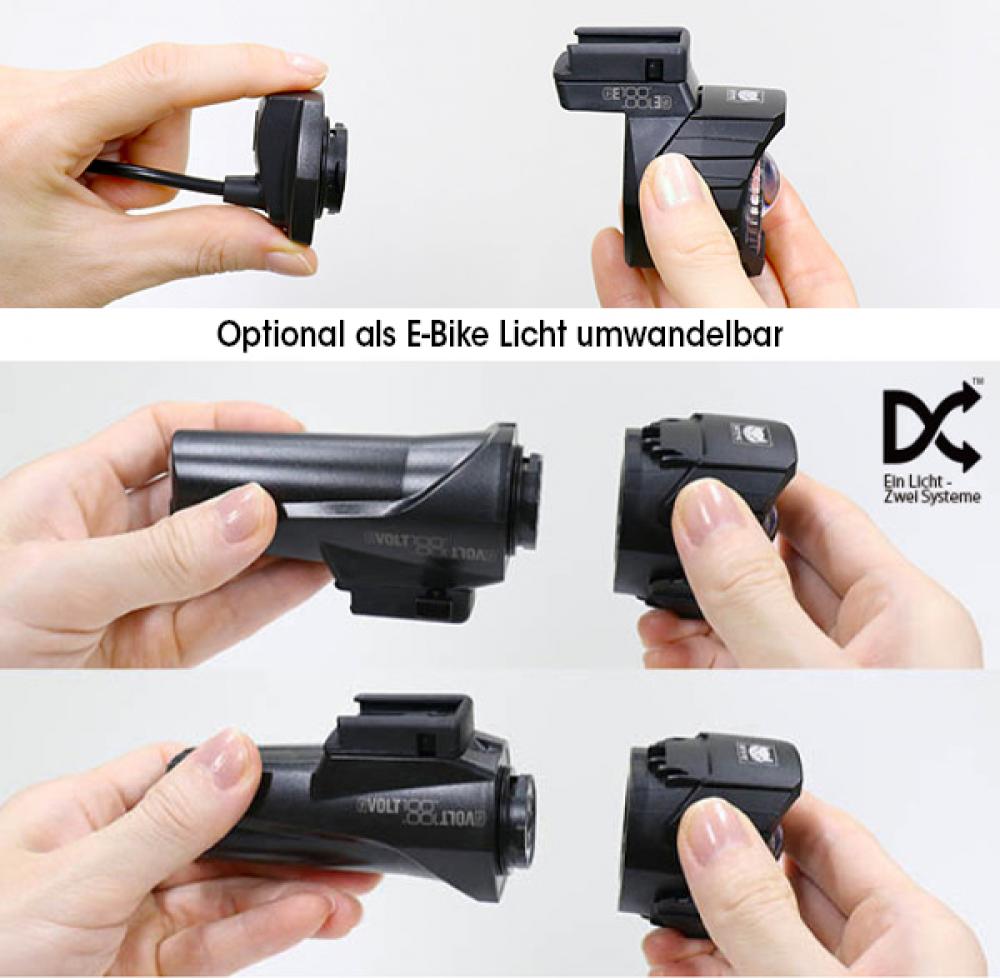 CATEYE Frontlicht Dual System G E100 One Size - flexibles E-Bike-Frontlicht mit 100 Lux