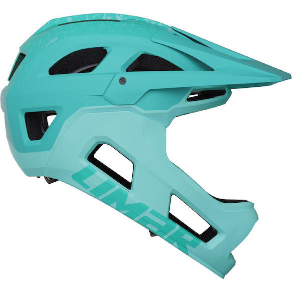 Limar Livigno + Mips Matt Deep M Minzgrün - leichter Fullface-Helm mit maximalem Schutz