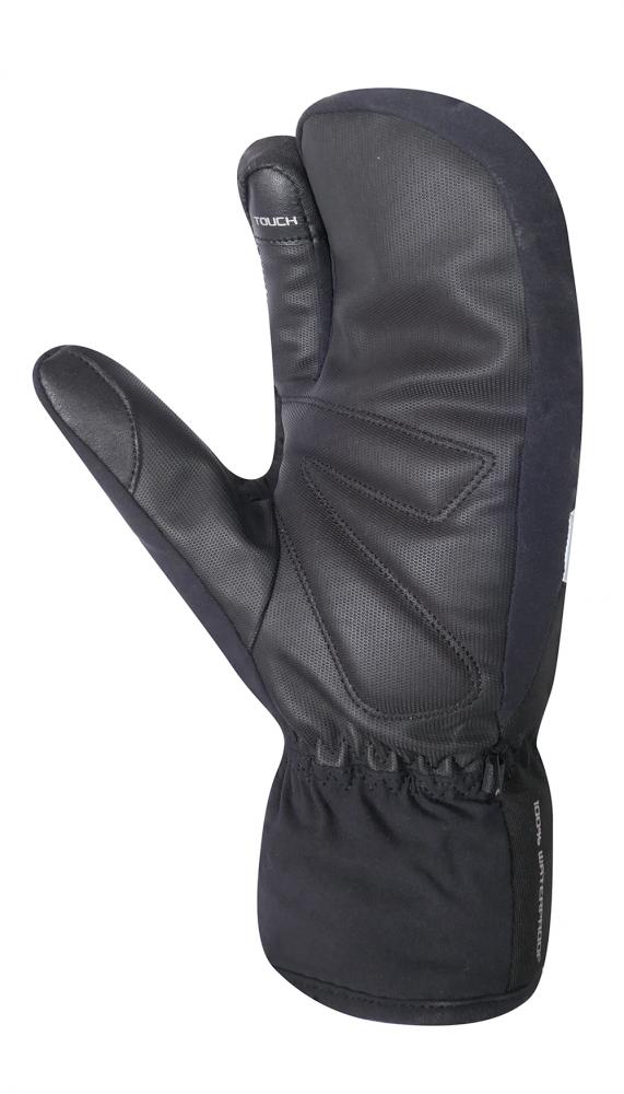 CHIBA Alaska Pro - wasserdichte Radhandschuhe Lobster-Stil, schwarz, Größe M