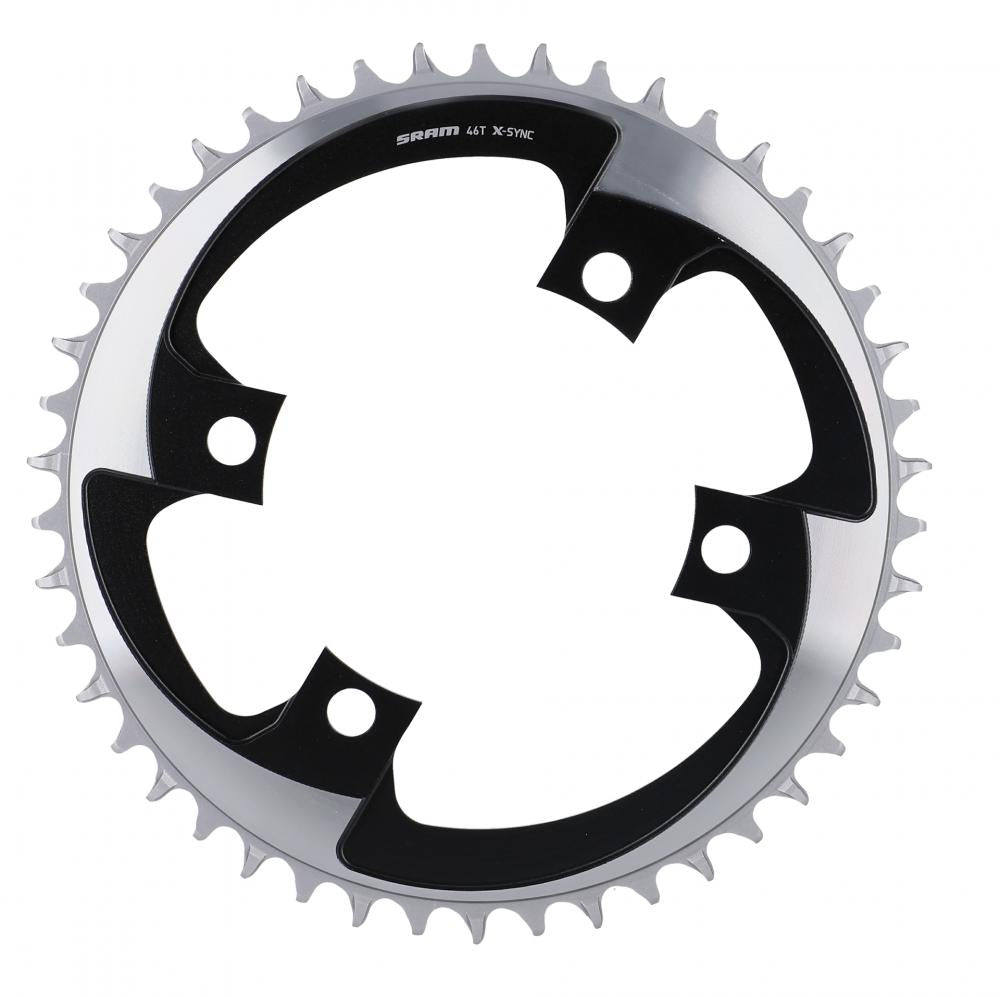 SRAM X-Sync Kettenblatt Road 12-fach 46T grau - präzise Schaltperformance für Rennrad-Antriebe