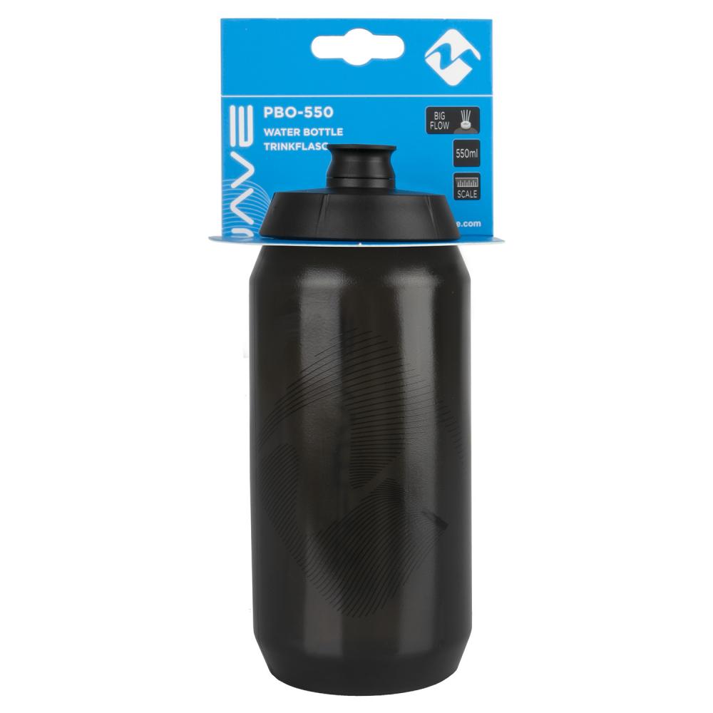M-WAVE Trinkflasche PBO 550 Kunststoff-Flasche 550 ml, schwarz/schwarz