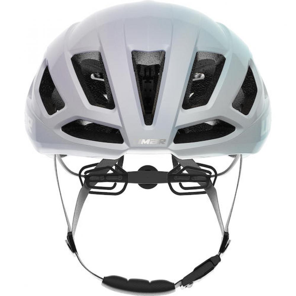 Limar Air Atlas W&B Opal White Silver L Weiß/Silber - aerodynamischer Rennradhelm der aktuellen Generation