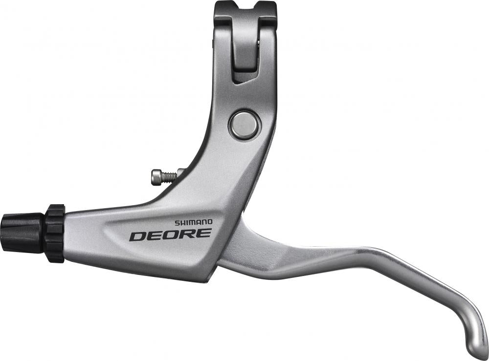 SHIMANO Bremshebel DEORE BL-T610 Bremshebel links - für V-Brakes und mechanische Scheibenbremsen, Silber