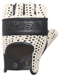 CHIBA Pure Nature - Radhandschuhe S beige/schwarz, Retro, Naturmaterial, gepolstert
