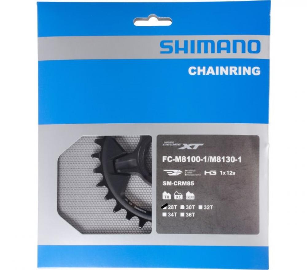 SHIMANO Kettenblatt DEORE XT FC-M8100/8120/8130 28 Zähne - präziser Antrieb für moderne MTB-Schaltungen.