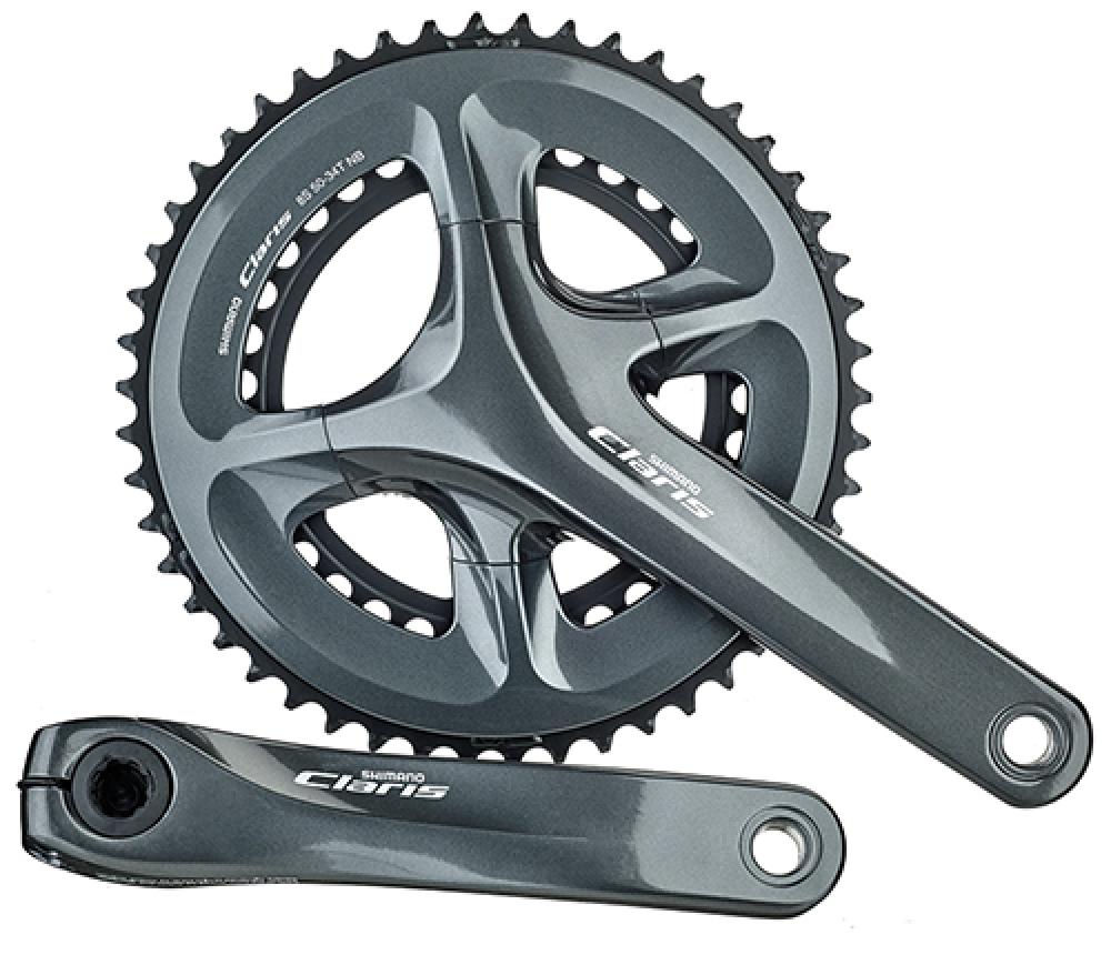 SHIMANO Kurbelgarnitur CLARIS FC-R2000 Kurbelgarnitur - 8-fach, 175 mm, 50-34 Zähne, 34 Zähne