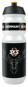 SKS Trinkflasche Large 750 ml - Transparenter Kunststoff mit stilvollem Hirsch-Motiv, BPA-frei, auslaufsicher, ergonomisches Design und leicht zu reinigen