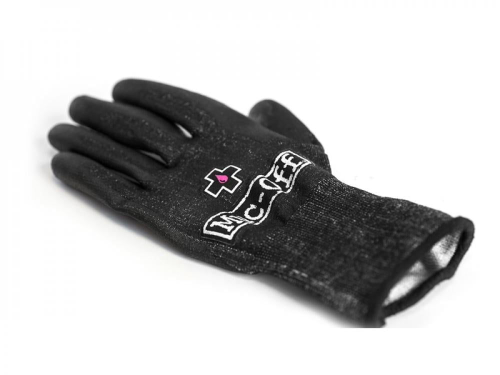 Muc Off Mechanics Glove Handschuh Größe L Schwarz - Schnittschutz für Fahrradmechaniker