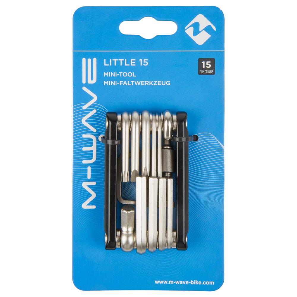 M-WAVE Mini 15 Multitool - Kompaktes Fahrrad-Multitool mit 15 Funktionen