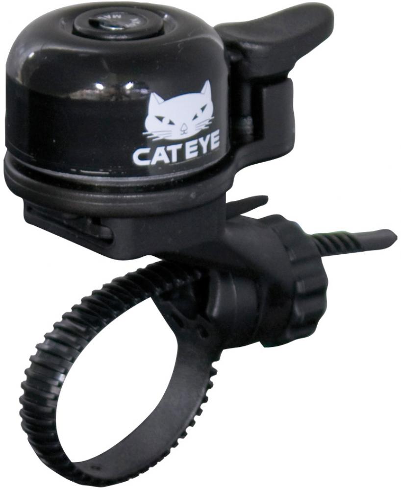 CATEYE Klingel Free Band Bell OH-1100 Einheitsgröße Schwarz - kompakte Fahrradklingel mit starkem Klang