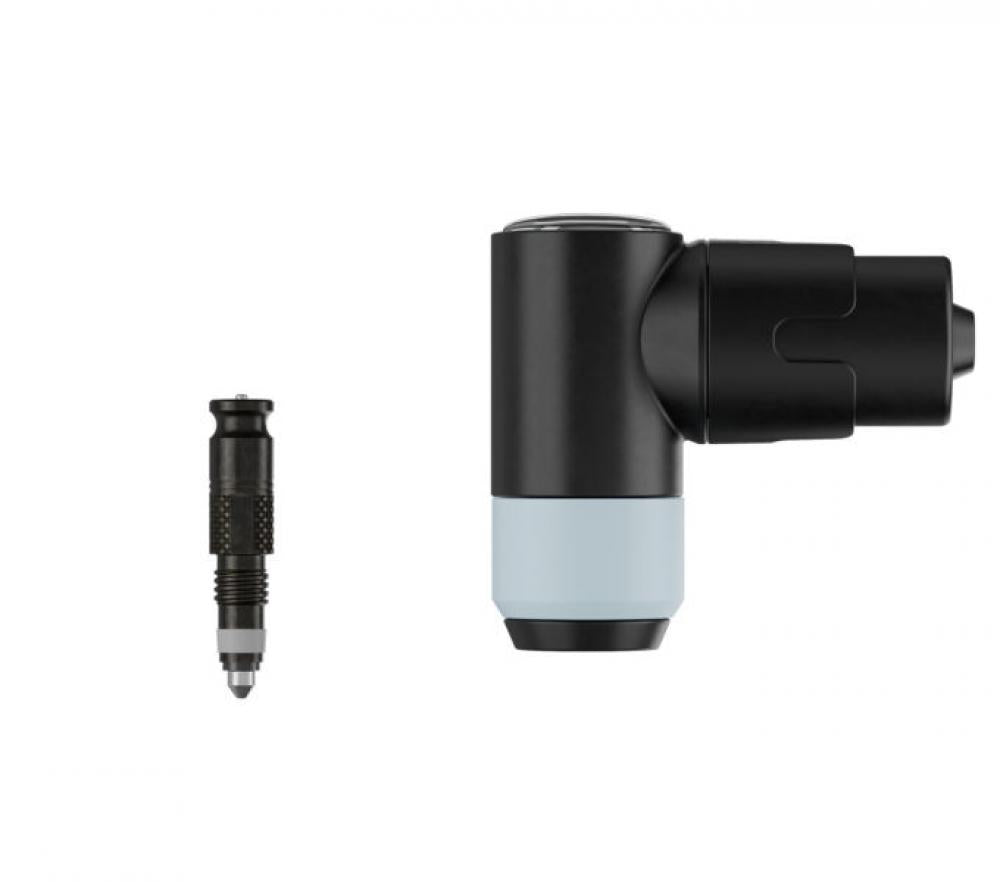 Schwalbe CLIK VALVE SV-SCV Conversion Kit: Modernes Ventil-Umrüstkit SV mit Pumpenkopf und Ventileinsatz in Schwarz.