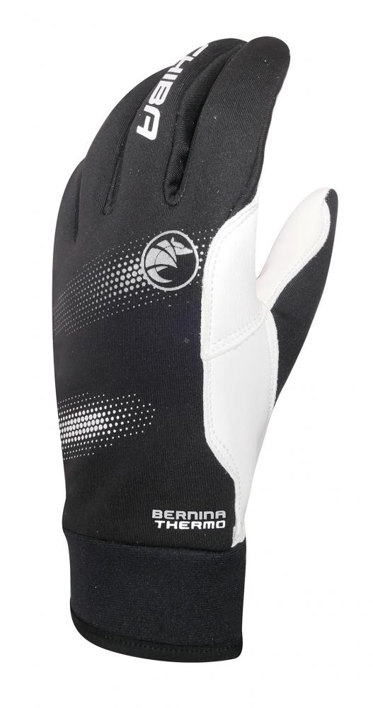 CHIBA Bernina Thermo - Radhandschuhe, winddicht, Primaloft Gold, Größe 7, sz/weiß