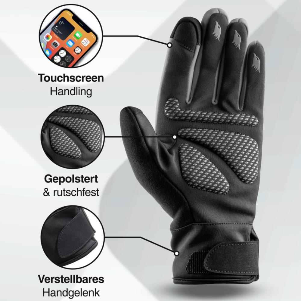 Valkental Handschuhe GloRider V2 Flex wasserfester Übergangshandschuh mit Grip XL grau