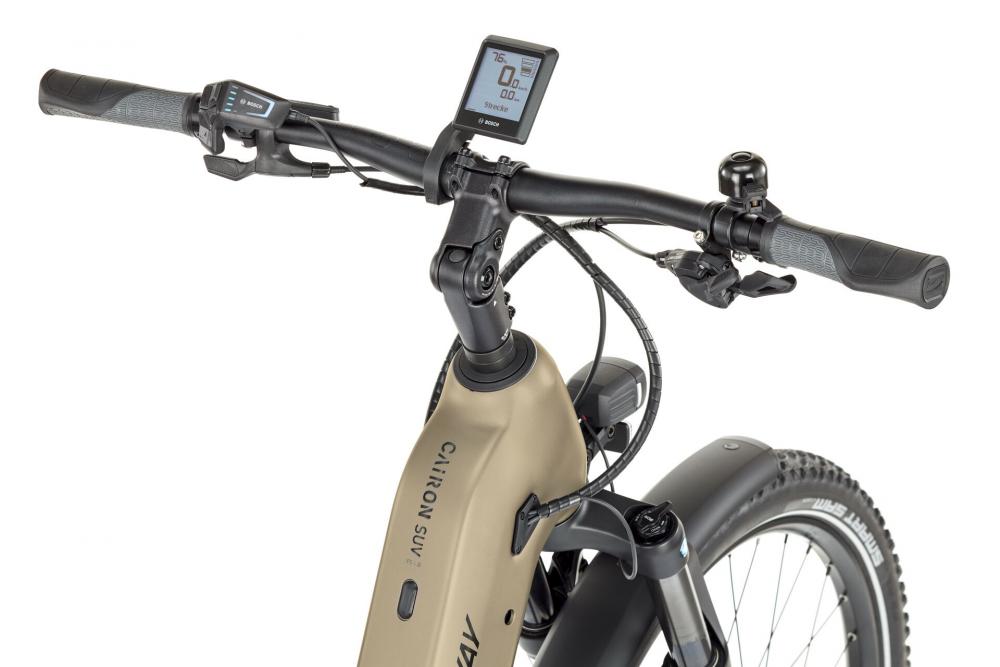 CONWAY Elektro-SUV "Cairon SUV FS 4.0" (#1), Wave, 27", desert matt, 12-Gang SHIMANO "Deore", 54 cm / XLnnDas Fahrrad ist mit einem BOSCH Performance Line CX Mittelmotor ausgestattet, der eine Motorleistung von 250 W liefert. Im Rahmen befindet sich ein A