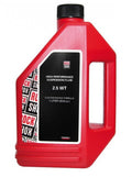 RockShox Suspension Oil 2.5WT 1 Liter in roter Flasche. Hochleistungs-Federgabelöl für Mountainbikes.