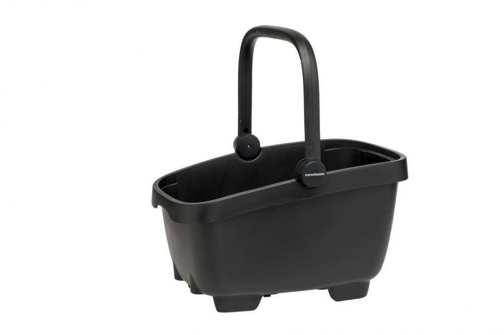New Looxs Fahrradkorb Clipper RT 2 in Schwarz, 23 Liter, praktischer Racktime 2.0 Gepäckträgerkorb.