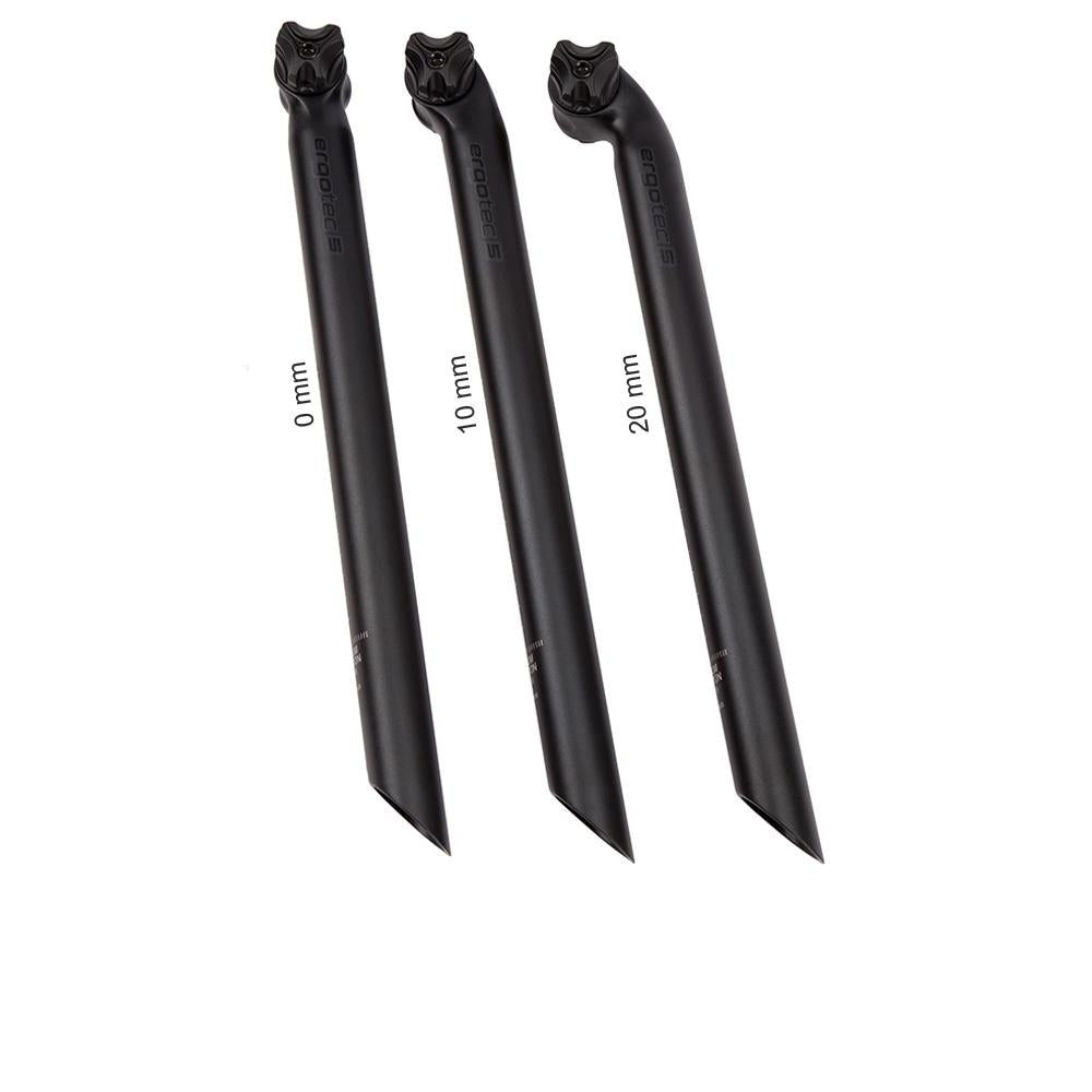 Ergotec - Sattelstütze Viper 34.9 x 400 Sattelklemmung für 7-8mm Streben AL6061 T6 Offset 20 mm Safety-Level 5 Farbe schwarz sand Gewicht ca. 330g (Herst.-Nr. 57876001) - 34.9 mm - Sattelstützen