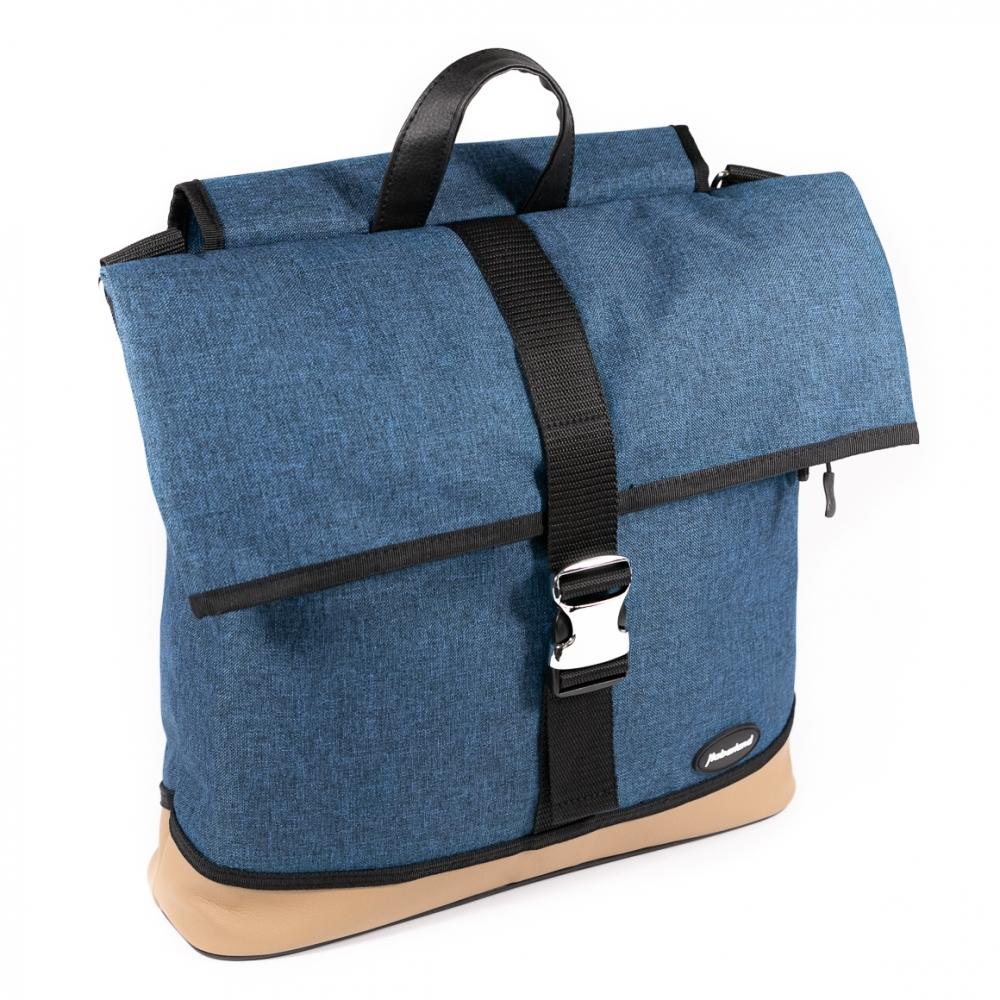 Haberland Einzeltasche Melan I blau - robuste Gepäckträgertasche mit Komfortbefestigung