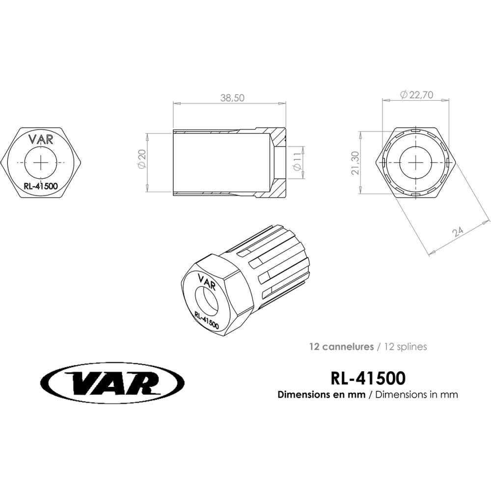 VAR Freilaufkörperabzieher RL-41500 Falcon FW-L804/L80/L704/L70 - Präzisionswerkzeug für Falcon-Freiläufe