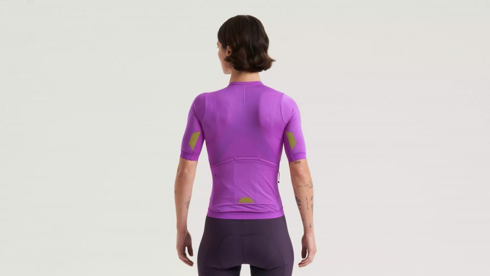 PRIME HYPRVIZ Damen Radtrikot Kurzarm - Hochsichtbares Performance Jersey in Purple Orchid Größe S - T-Shirt