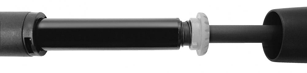 SKS Twinjex Doppelhubpumpe: Nahaufnahme des Pumpmechanismus mit schwarzem Zylinder und weißem Dichtring.