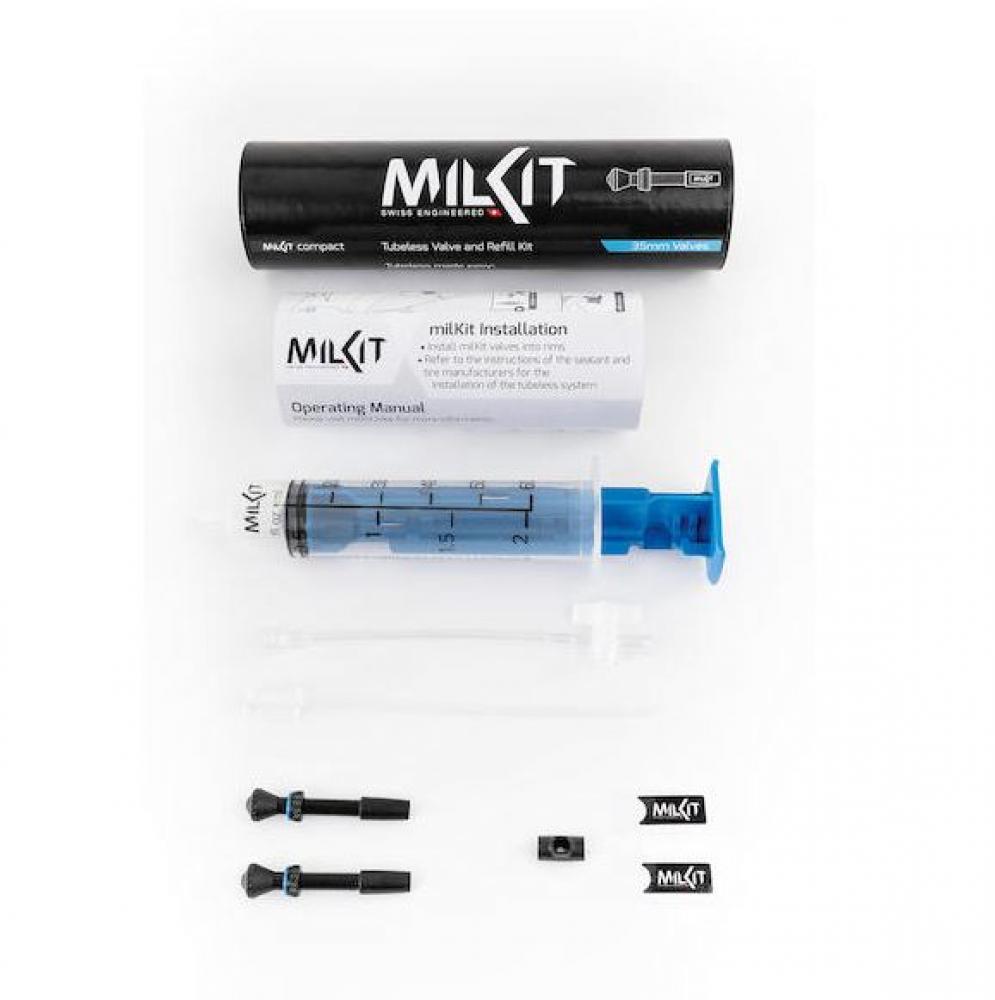 milKit DC3 Tubeless Nachfüllkit compact 35 mm - Dichtmilch nachfüllen ohne Luftverlust