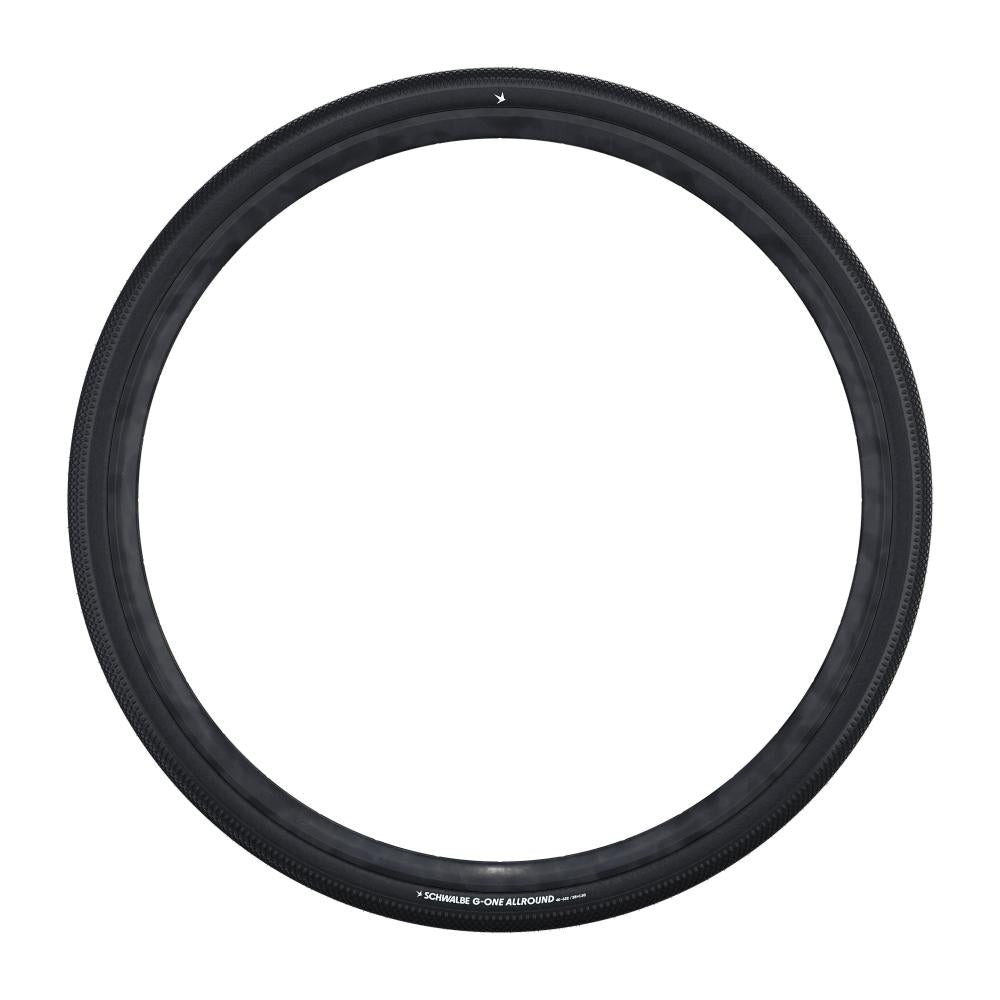 Schwarzer Schwalbe G-One Allround Fahrradreifen (40-622) mit AddixGreen Compound und TLR.