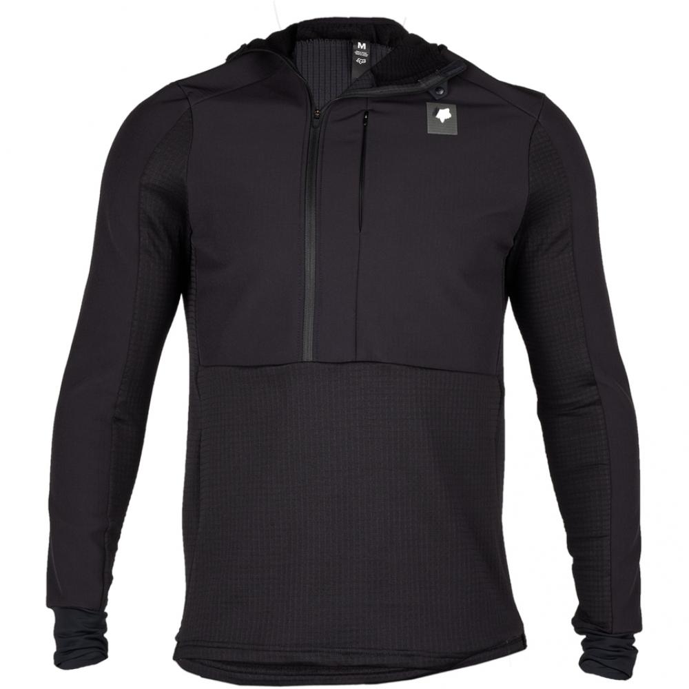 FOX Defend Thermal MTB-Hoodie Schwarz L mit Polartec Power Grid