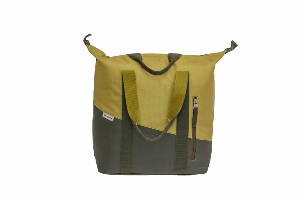 New Looxs Radtasche Oslo Kota Olive/Yellow 18 l Olive - vielseitiger Shopper für Alltag & Pendeln