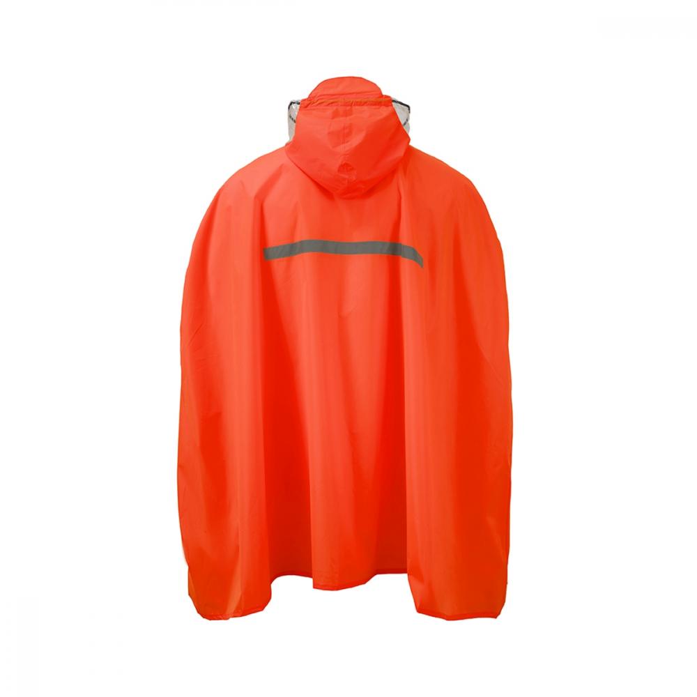 CHIBA Regenponcho - XL/XXL, wasserdicht, winddicht, reflektierend, rot
