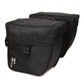 Schwarze Haberland Doppeltasche 31l Carry On, geräumige Fahrradtasche für Alltag und Tour.