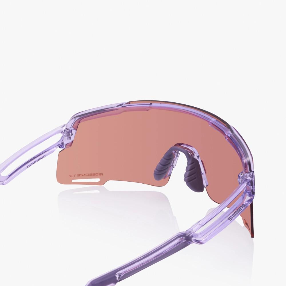 SHIMANO BRILLE EQUINOX RIDESCAPE TRAIL TRANSPARENT Einheitsgröße LILA - leichte Performance-Sportbrille