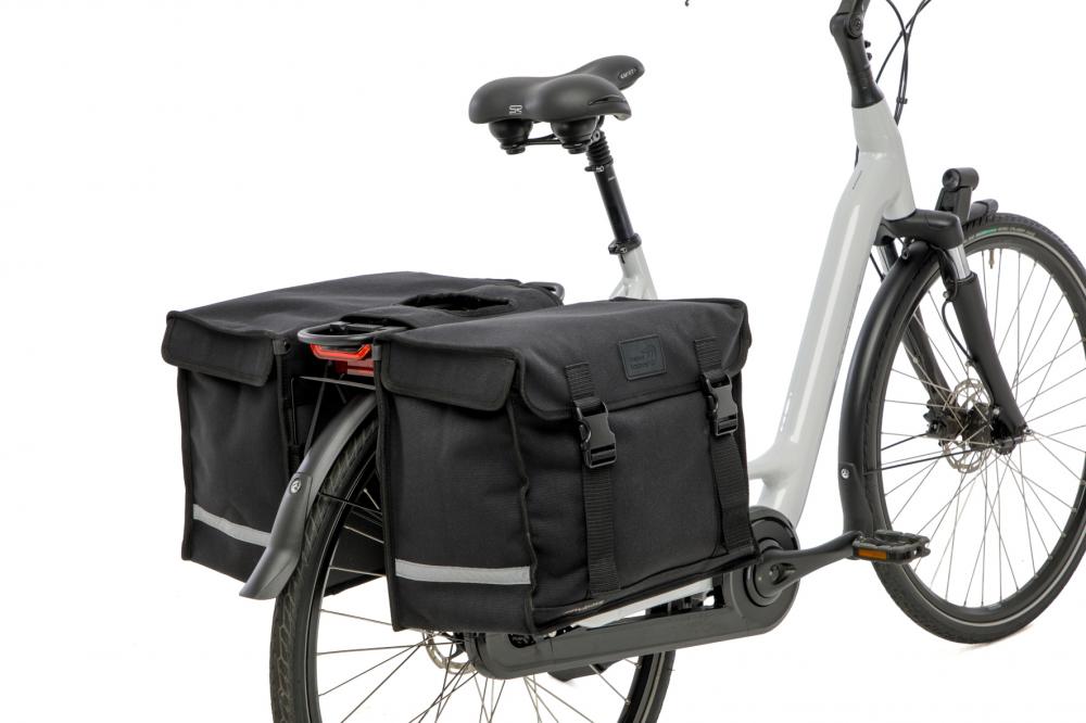 New Looxs Doppelpacktasche Canvas Double Camping 46 l - robuste Gepäckträgertasche für Alltag & Tour